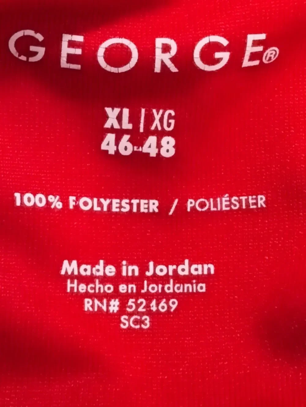 George Men's Black Polo with Contrasting Red Neck